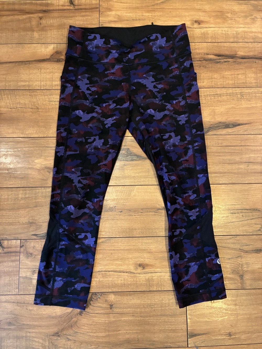 lululemon athletica Purple & Black Camo Capri Leggings